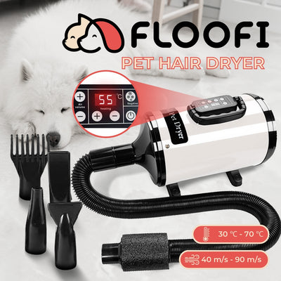 Floofi Pet Hair Dryer LCD (White) FI-PHD-113-DY