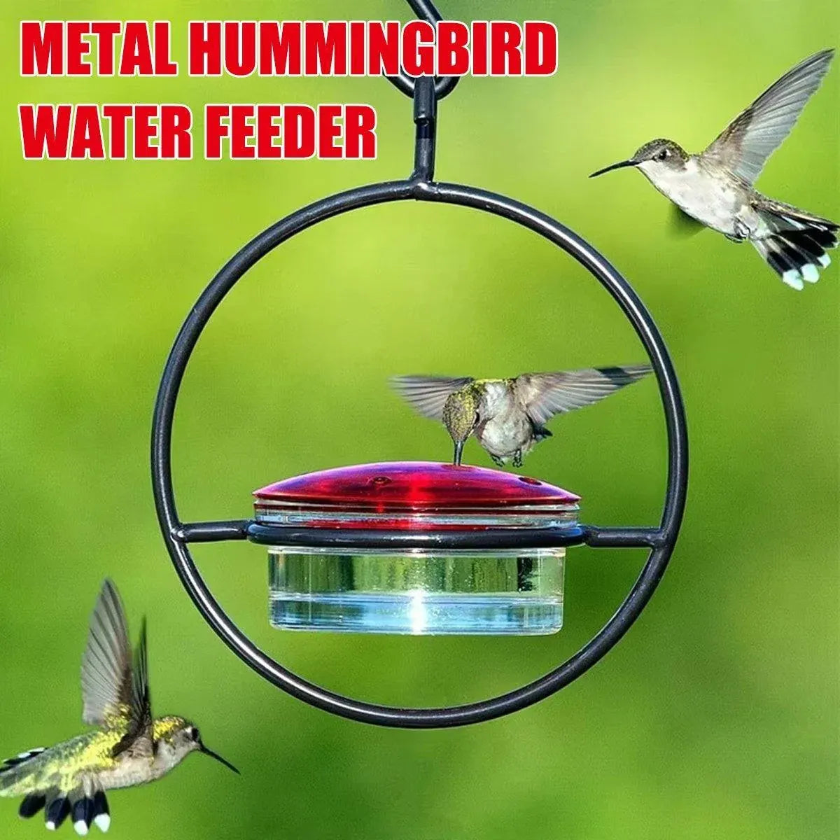 Metal Hummingbird Feeder Simple Design Durable Outdoor Garden Bird Water Feeder