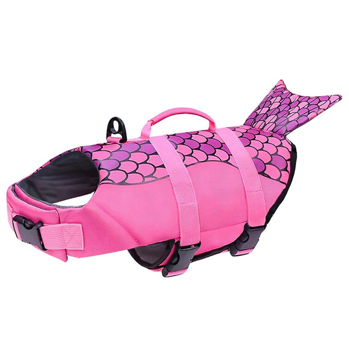 Pet Life Jacket Dog Swim Vest Outdoor Water Gear for Summer Swimming Activities - Grey M