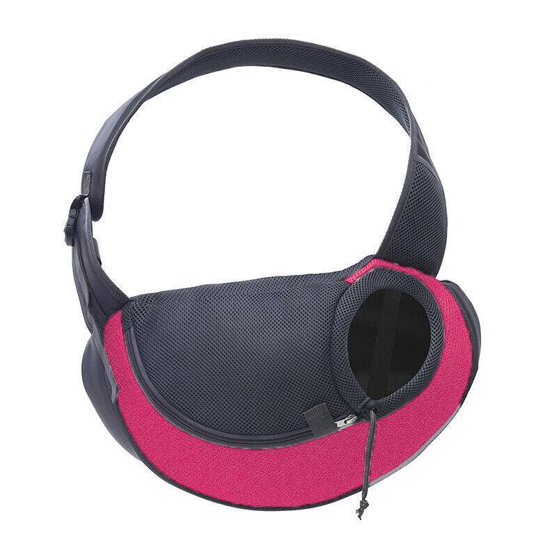 L Size Pet Shoulder Carrier Bag Puppy Cat Dog Travel Sling Backpack Portable - Blue