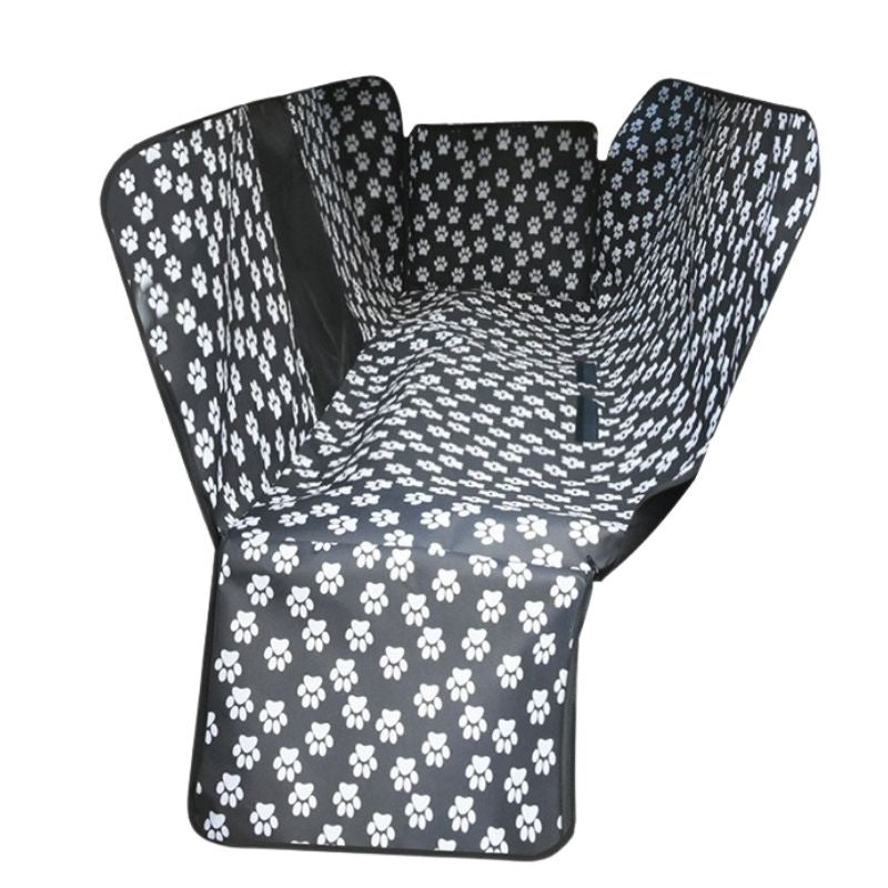 Waterproof Pet Car Seat Cover Black With Mesh Window