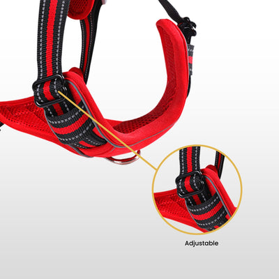 FLOOFI Dog Harness Vest L Size (Red) FI-PC-173-XL