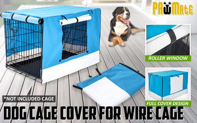 Dog Cage Cover Blue 30in