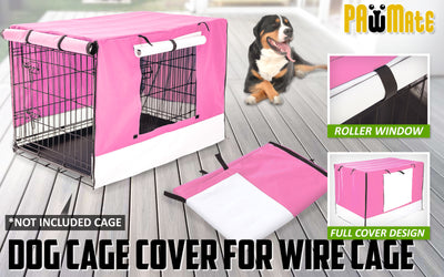 Dog Cage Cover Pink 42in