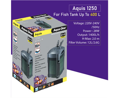 Aqua One Aquis 1250 Series II Canister Filter 1400L/H