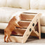 i.Pet Dog Ramp Steps For Bed Sofa Car Pet Stairs Ladder Portable Foldable Beige