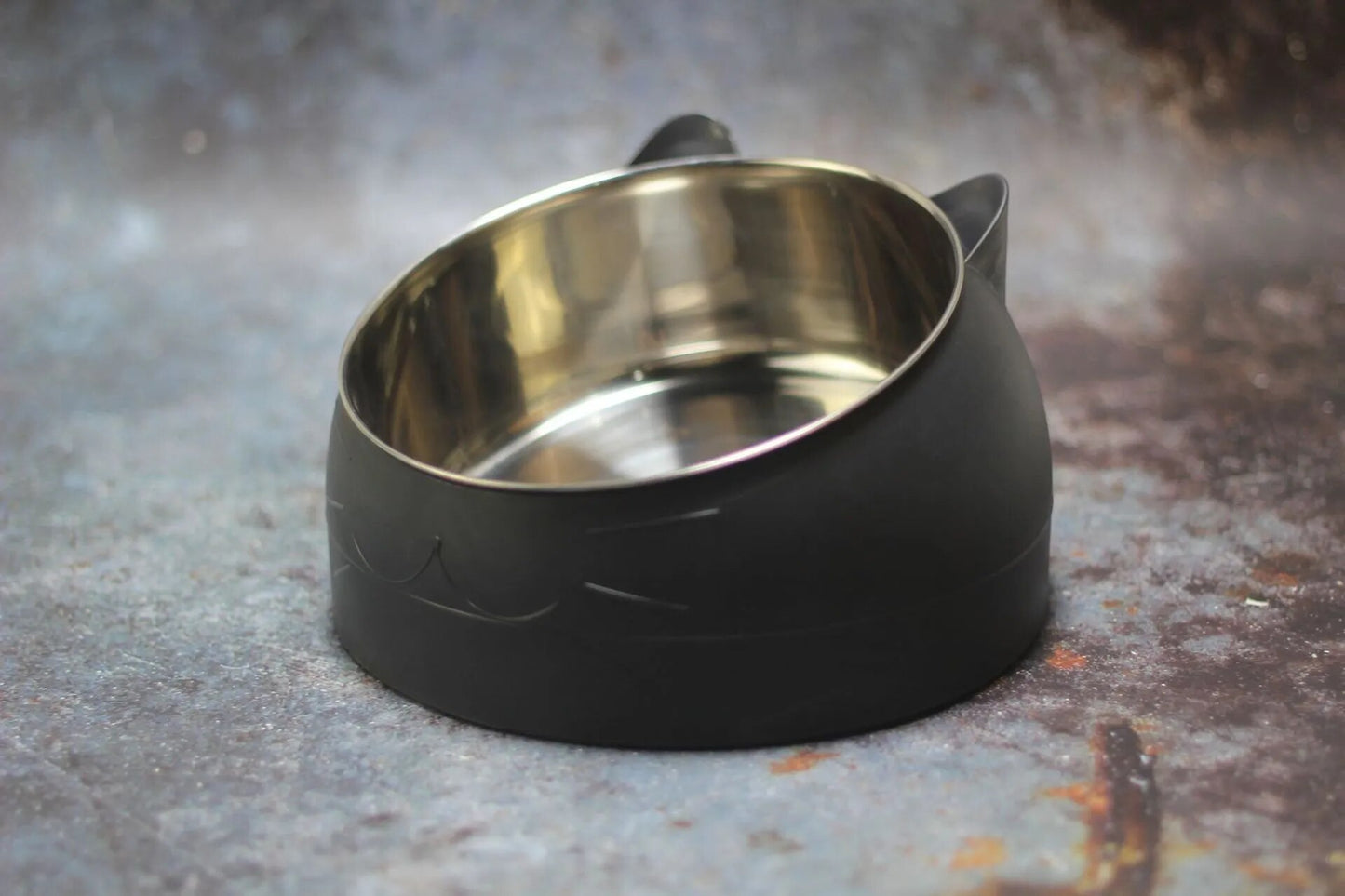 Cat Dog Bowl 15 Degrees Raised Stainless Steel Non Slip Tilt Safeguard