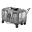 i.Pet Pet Carrier Swivel Wheels Foldable Cat Dog Trolley Stroller Travel Bag Grey