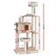 i.Pet Cat Tree Tower Scratching Post Scratcher 142cm Wood Bed Condo House