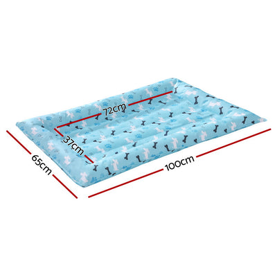 i.Pet Pet Cooling Mat Gel Dog Cat Self-cool Puppy Pad Large Bed Summer Blue