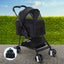 i.Pet Pet Stroller Dog Pram Cat Carrier Travel Large Pushchair Foldable 4 Wheels Black