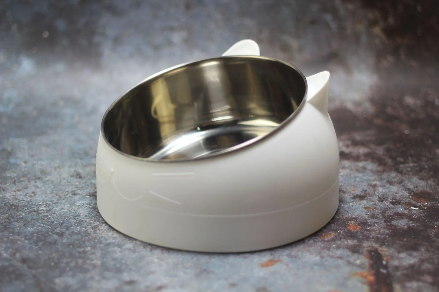 Cat Dog Bowl 15 Degrees Raised Stainless Steel Non Slip Tilt Safeguard