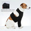 2XL Dog Breathable Elastic Elbow Protection, Black, Post-Surgery Foreleg Guard to Prevent Licking and Biting