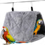 Pet Bird Hammock Plush Hanging Bed Black and Blue, Size M
