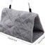 Pet Bird Hammock Plush Hanging Bed Black and Blue, Size M