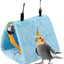 1 Piece Plush Parrot Hammock Winter Warm Hanging Bed Blue