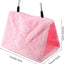 1 Piece Plush Parrot Hammock Winter Warm Bed Pink