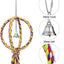 Bird Swing Perch Stand Cotton Rope 2 Two Rings Toy for Parrot Budgie Parakeet Cockatiel Conure Lovebird Finch Canary Cockatoo African Grey Macaw Eclectus Amazon Cage Accessories
