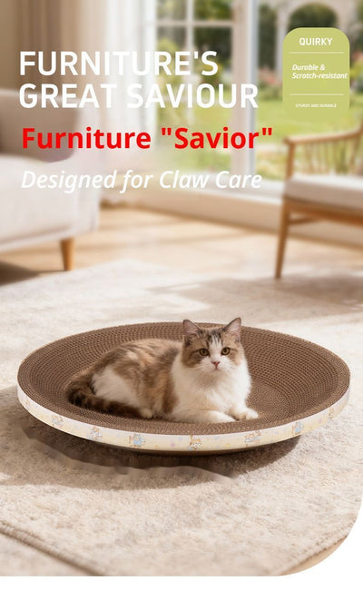 LargeCatScratcher,OvalShape,58x42cm-ThinStyle