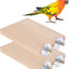 3 Pcs Bird Perch Platform Wooden Stand for Parrots Parakeets Budgies Cockatiels Bird Cage Accessories, Rectangular