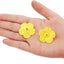 16 Pieces Hummingbird Feeders Replacement Flowers, Feeding Ports Pet Bird Feeder Replacement Parts Bee Guards for Outdoors Hanging Hummingbird Feeder, Fit in 7 mm/ 0.28" Holes(Yellow)