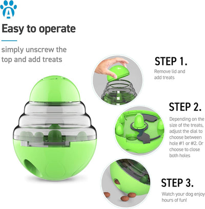 Green Interactive Dog Snack Ball Chew Toy Food Dispenser for Dogs