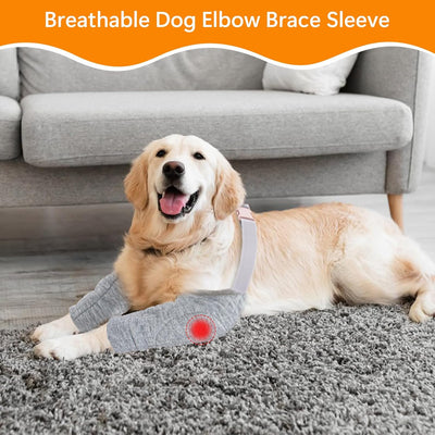 Dog Elbow Protector for Calles, Adjtable Dog Elbow Pads Leg Sleeve to Prevent Licking Biting on Joints, Breathable Dog Front Leg Brace Wound Cover for Small Medium Large Dogs