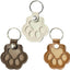 Pet Hair Storage Bag 3pcs Leather Cat Paw Keychain Portable Pet Hair Memorial Keepsake Keyring for Pet Commemorative