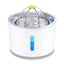 2.4L Pet Water Fountain - USB Powered Cat Water Dispenser with Filter and Flower Spout - Stainless Steel Drinking Bowl for Dogs Cats - Gray