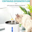 2.4L Pet Water Fountain - USB Powered Cat Water Dispenser with Filter and Flower Spout - Stainless Steel Drinking Bowl for Dogs Cats - Gray