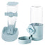 Automatic Food Water Dispenser Set Pet Feeder Bowl Set for Cage Light Blue