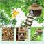 Hanging Coconut Shell Bird Nest With Ladder Cage Landscape Warm Bird House