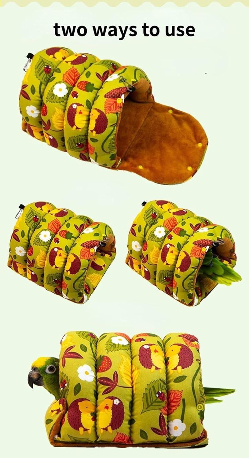 Parrot Hammock Warm Bird Nest Hanging Bed Large Mustard - S