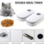 CARLA HOME 2 Meal Automatic Pet Feeder with Timer for Cat & Dog Wet & Dry Food (Dual Bowl 700ML)