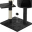 CARLA HOME 140cm Cat Tree for Indoor Cats with Plush Perch, Sisal Scratching Posts & Condo for Kittens & Adult Cats (Dark Grey)