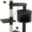 CARLA HOME 140cm Cat Tree for Indoor Cats with Plush Perch, Sisal Scratching Posts & Condo for Kittens & Adult Cats (Dark Grey)