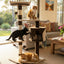 CARLA HOME 140cm Cat Tree for Indoor Cats with Plush Perch, Sisal Scratching Posts & Condo for Kittens & Adult Cats (Beige)