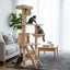 CARLA HOME 141cm Cat Tree Tower for Indoor Cats with Plush Perch, Ladder, Sisal Scratching Posts, Hammock & Condo for Kittens & Adult Cats (Beige)