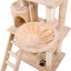 CARLA HOME 141cm Cat Tree Tower for Indoor Cats with Plush Perch, Ladder, Sisal Scratching Posts, Hammock & Condo for Kittens & Adult Cats (Beige)