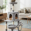 CARLA HOME Large Cat Tree Tower for Indoor Cats with Plush Perch, Cat Condo, Natural Sisal Scratching Posts, Hanging Ball & Paw Scratcher