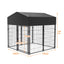 Outdoor Dog Kennel XS Pet Cage with Roof & Cover 127x120x134cm