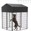 Small Outdoor Dog Kennel Pet Cage with Roof Cover 125x120x165cm