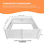 Rooster Farms PVC Dog Whelping Box 1.15m x 1.15m x 0.48m - Puppy Birthing Pen