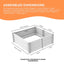 Rooster Farms 1.48m PVC Dog Whelping Box Puppy Birthing Pen - Anti-Crush Rail