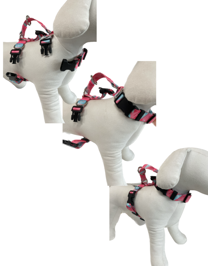 Dog Double-Lined Straps Harness Adjustable S SWEET GREEN