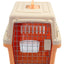 YES4PETS Medium Dog Cat Crate Pet Carrier Airline Cage With Bowl & Tray-Orange