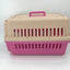 YES4PETS Medium Dog Cat Crate Pet Carrier Airline Cage With Bowl & Tray-Pink