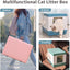 YES4PETS XL Portable Cat Toilet Litter Box Tray Foldable House with Handle and Scoop Pink