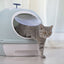 YES4PETS Hooded Cat Toilet Litter Box Tray House With Drawer & Scoop Blue