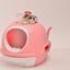 YES4PETS Hooded Cat Toilet Litter Box Tray House With Drawer & Scoop Pink